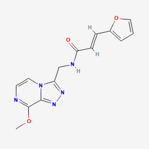 molecular formula C14H13N5O3 B2638212 (E)-3-(furan-2-yl)-N-((8-methoxy-[1,2,4]triazolo[4,3-a]pyrazin-3-yl)methyl)acrylamide CAS No. 2035021-47-5