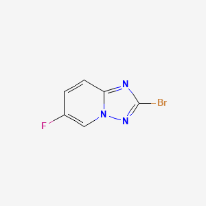 molecular formula C6H3BrFN3 B2638213 2-溴-6-氟-[1,2,4]三唑并[1,5-a]吡啶 CAS No. 1820618-38-9