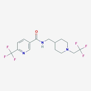 N-[[1-(2,2,2-Trifluoroethyl)piperidin-4-yl]methyl]-6-(trifluoromethyl)pyridine-3-carboxamide