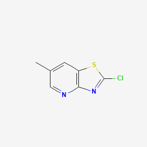 molecular formula C7H5ClN2S B2638230 2-Chloro-6-methylthiazolo[4,5-b]pyridine CAS No. 960535-45-9
