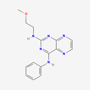 {2-[(2-Methoxyethyl)amino]pteridin-4-yl}phenylamine