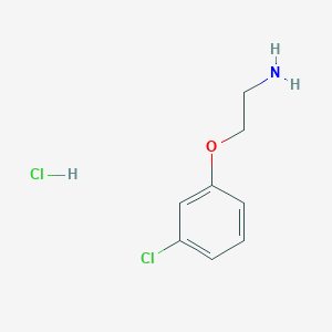 molecular formula C8H11Cl2NO B2638240 2-(3-Chlorophenoxy)ethanamine hydrochloride CAS No. 104774-95-0; 6488-00-2