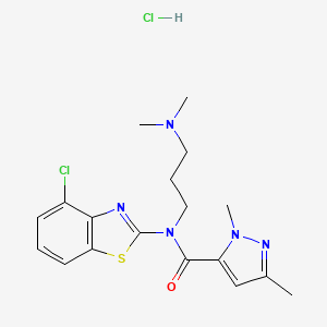 N-(4-chlorobenzo[d]thiazol-2-yl)-N-(3-(dimethylamino)propyl)-1,3-dimethyl-1H-pyrazole-5-carboxamide hydrochloride