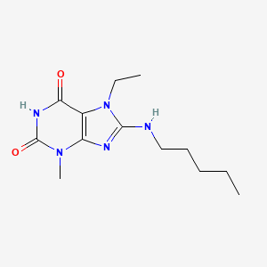 7-ethyl-3-methyl-8-(pentylamino)-1H-purine-2,6(3H,7H)-dione