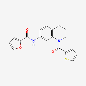 molecular formula C19H16N2O3S B2638245 N-[1-(2-thienylcarbonyl)-1,2,3,4-tetrahydroquinolin-7-yl]-2-furamide CAS No. 946368-12-3