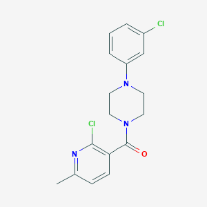 molecular formula C17H17Cl2N3O B2638258 (2-氯-6-甲基吡啶-3-基)-[4-(3-氯苯基)哌嗪-1-基]甲酮 CAS No. 1147833-80-4