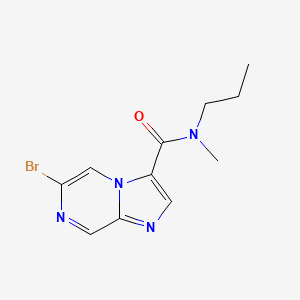molecular formula C11H13BrN4O B2638259 6-bromo-N-methyl-N-propylimidazo[1,2-a]pyrazine-3-carboxamide CAS No. 2094848-33-4