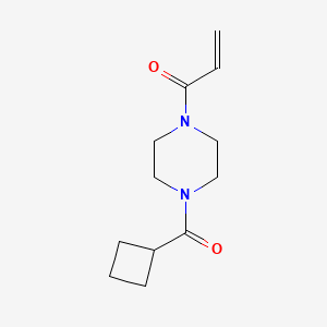molecular formula C12H18N2O2 B2638260 1-[4-(Cyclobutanecarbonyl)piperazin-1-yl]prop-2-en-1-one CAS No. 2189107-77-3