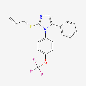 2-(allylthio)-5-phenyl-1-(4-(trifluoromethoxy)phenyl)-1H-imidazole