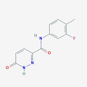 molecular formula C12H10FN3O2 B2638273 N-(3-fluoro-4-methylphenyl)-6-oxo-1,6-dihydropyridazine-3-carboxamide CAS No. 852712-44-8