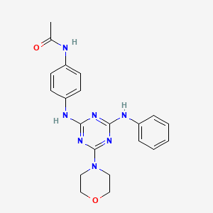 N-(4-((4-morpholino-6-(phenylamino)-1,3,5-triazin-2-yl)amino)phenyl)acetamide