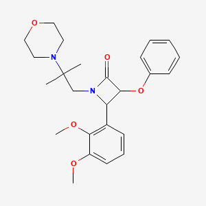 4-(2,3-Dimethoxyphenyl)-1-[2-methyl-2-(morpholin-4-yl)propyl]-3-phenoxyazetidin-2-one