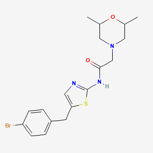 N-[5-(4-bromobenzyl)-1,3-thiazol-2-yl]-2-(2,6-dimethylmorpholin-4-yl)acetamide