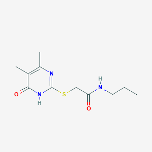2-((4,5-dimethyl-6-oxo-1,6-dihydropyrimidin-2-yl)thio)-N-propylacetamide