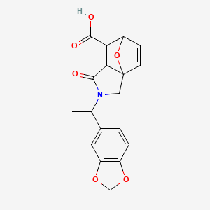 2-[1-(1,3-Benzodioxol-5-yl)ethyl]-1-oxo-1,2,3,6,7,7a-hexahydro-3a,6-epoxyisoindole-7-carboxylic acid