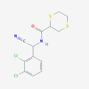 molecular formula C13H12Cl2N2OS2 B2638289 N-[cyano(2,3-dichlorophenyl)methyl]-1,4-dithiane-2-carboxamide CAS No. 2094554-76-2