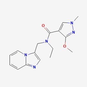 molecular formula C16H19N5O2 B2638291 N-ethyl-N-(imidazo[1,2-a]pyridin-3-ylmethyl)-3-methoxy-1-methyl-1H-pyrazole-4-carboxamide CAS No. 1448038-10-5
