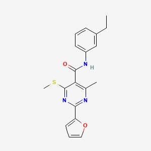 N-(3-ethylphenyl)-2-(furan-2-yl)-4-methyl-6-(methylsulfanyl)pyrimidine-5-carboxamide
