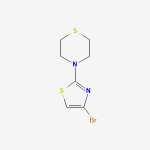 molecular formula C7H9BrN2S2 B2638297 4-(4-Bromo-1,3-thiazol-2-yl)thiomorpholine CAS No. 1502630-59-2