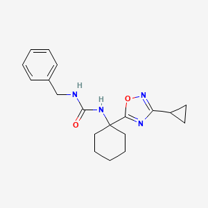 molecular formula C19H24N4O2 B2638299 N-苄基-N'-[1-(3-环丙基-1,2,4-恶二唑-5-基)环己基]脲 CAS No. 1396633-55-8