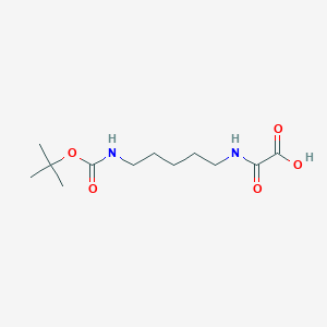 2-[5-[(2-Methylpropan-2-yl)oxycarbonylamino]pentylamino]-2-oxoacetic acid