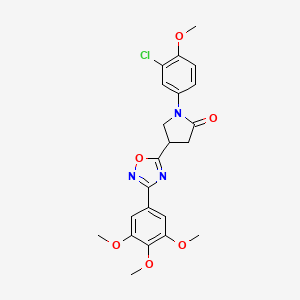 1-(3-Chloro-4-methoxyphenyl)-4-(3-(3,4,5-trimethoxyphenyl)-1,2,4-oxadiazol-5-yl)pyrrolidin-2-one