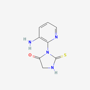molecular formula C8H8N4OS B2638320 3-(3-Aminopyridin-2-yl)-2-thioxoimidazolidin-4-one CAS No. 890091-57-3