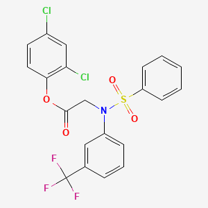 2,4-Dichlorophenyl 2-[(phenylsulfonyl)-3-(trifluoromethyl)anilino]acetate
