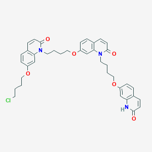 molecular formula C39H40ClN3O6 B2638325 7-[4-[7-(4-氯丁氧基)-2-氧代喹啉-1-基]丁氧基]-1-[4-[(2-氧代-1H-喹啉-7-基)氧基]丁基]喹啉-2-酮 CAS No. 2470438-67-4