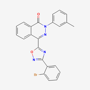 molecular formula C23H15BrN4O2 B2638340 4-[3-(2-bromophenyl)-1,2,4-oxadiazol-5-yl]-2-(3-methylphenyl)phthalazin-1(2H)-one CAS No. 1291846-37-1