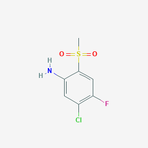 molecular formula C7H7ClFNO2S B2638342 5-Chloro-4-fluoro-2-methanesulfonylaniline CAS No. 1465676-51-0