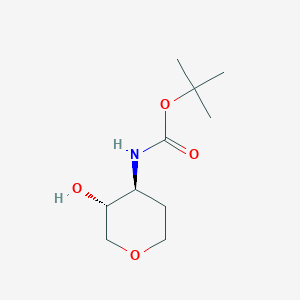 molecular formula C10H19NO4 B2638346 tert-butyl N-[(3R,4S)-3-hydroxytetrahydropyran-4-yl]carbamate CAS No. 1932435-72-7