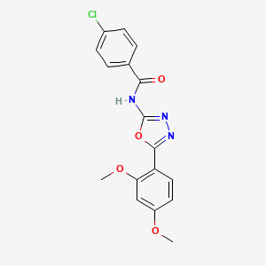 4-chloro-N-[5-(2,4-dimethoxyphenyl)-1,3,4-oxadiazol-2-yl]benzamide