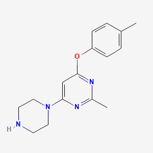 molecular formula C16H20N4O B2638364 2-Methyl-4-(piperazin-1-yl)-6-(p-tolyloxy)pyrimidine CAS No. 1092277-76-3