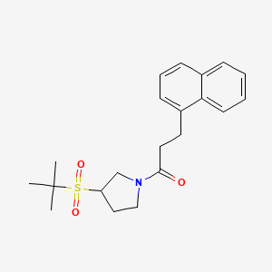 1-(3-(Tert-butylsulfonyl)pyrrolidin-1-yl)-3-(naphthalen-1-yl)propan-1-one