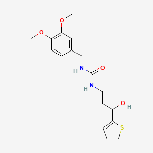1-(3,4-Dimethoxybenzyl)-3-(3-hydroxy-3-(thiophen-2-yl)propyl)urea