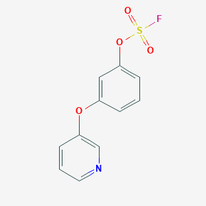 molecular formula C11H8FNO4S B2638388 3-(3-Fluorosulfonyloxyphenoxy)pyridine CAS No. 2411286-13-8