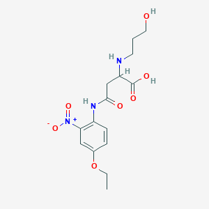4-((4-Ethoxy-2-nitrophenyl)amino)-2-((3-hydroxypropyl)amino)-4-oxobutanoic acid