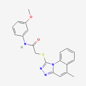 N-(3-methoxyphenyl)-2-((5-methyl-[1,2,4]triazolo[4,3-a]quinolin-1-yl)thio)acetamide