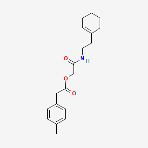 molecular formula C19H25NO3 B2638406 2-{[2-(环己-1-烯-1-基)乙基]氨基}-2-氧代乙基(4-甲苯基)乙酸酯 CAS No. 1320297-84-4