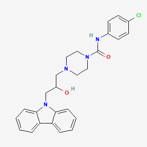 molecular formula C26H27ClN4O2 B2638408 4-(3-(9H-carbazol-9-yl)-2-hydroxypropyl)-N-(4-chlorophenyl)piperazine-1-carboxamide CAS No. 946258-98-6