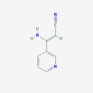 molecular formula C8H7N3 B263841 3-Amino-3-(3-pyridinyl)acrylonitrile 