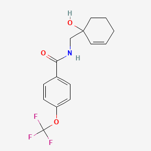 molecular formula C15H16F3NO3 B2638410 N-[(1-hydroxycyclohex-2-en-1-yl)methyl]-4-(trifluoromethoxy)benzamide CAS No. 2097858-15-4