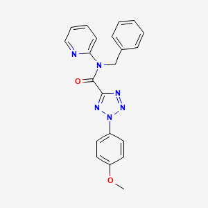 molecular formula C21H18N6O2 B2638412 N-benzyl-2-(4-methoxyphenyl)-N-(pyridin-2-yl)-2H-tetrazole-5-carboxamide CAS No. 1396877-88-5