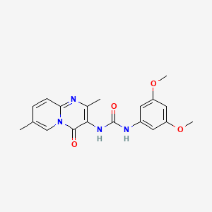 molecular formula C19H20N4O4 B2638414 1-(3,5-dimethoxyphenyl)-3-(2,7-dimethyl-4-oxo-4H-pyrido[1,2-a]pyrimidin-3-yl)urea CAS No. 1060351-51-0