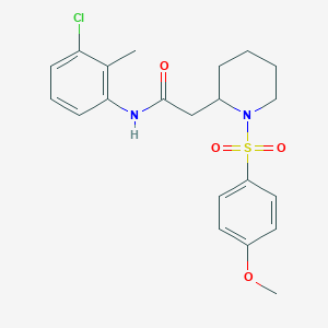 N-(3-chloro-2-methylphenyl)-2-(1-((4-methoxyphenyl)sulfonyl)piperidin-2-yl)acetamide