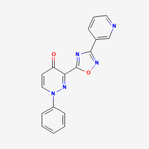1-phenyl-3-(3-(pyridin-3-yl)-1,2,4-oxadiazol-5-yl)pyridazin-4(1H)-one
