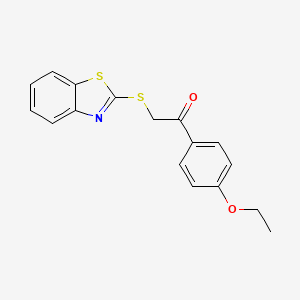 molecular formula C17H15NO2S2 B2638433 2-(1,3-Benzothiazol-2-ylsulfanyl)-1-(4-ethoxyphenyl)ethanone CAS No. 313684-16-1