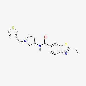2-ethyl-N-{1-[(thiophen-3-yl)methyl]pyrrolidin-3-yl}-1,3-benzothiazole-6-carboxamide