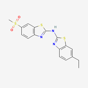 molecular formula C17H15N3O2S3 B2638436 6-ethyl-N-(6-(methylsulfonyl)benzo[d]thiazol-2-yl)benzo[d]thiazol-2-amine CAS No. 862975-29-9